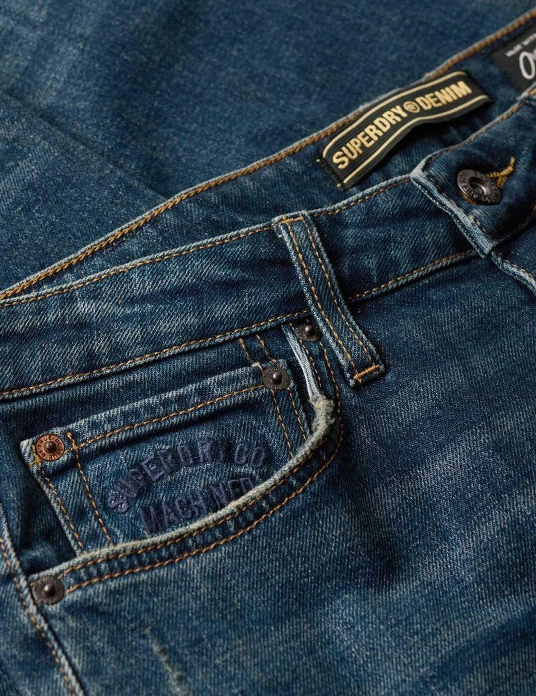 Superdry Vintage Skinny pantalón azul para hombre