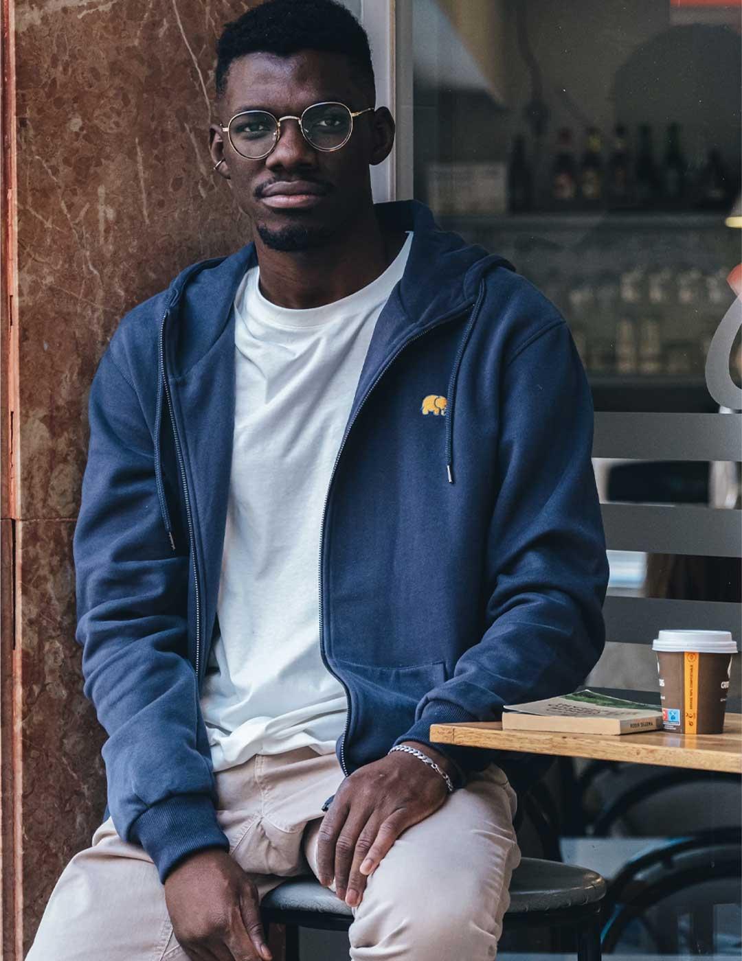 Trendsplant Organic Essential chaqueta azul para hombre