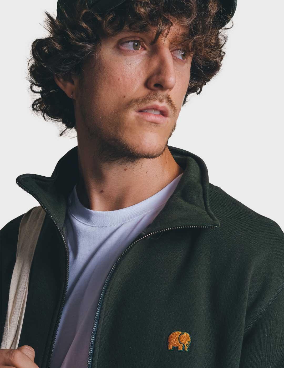 Trendsplant Organic Essential chaqueta verde para hombre