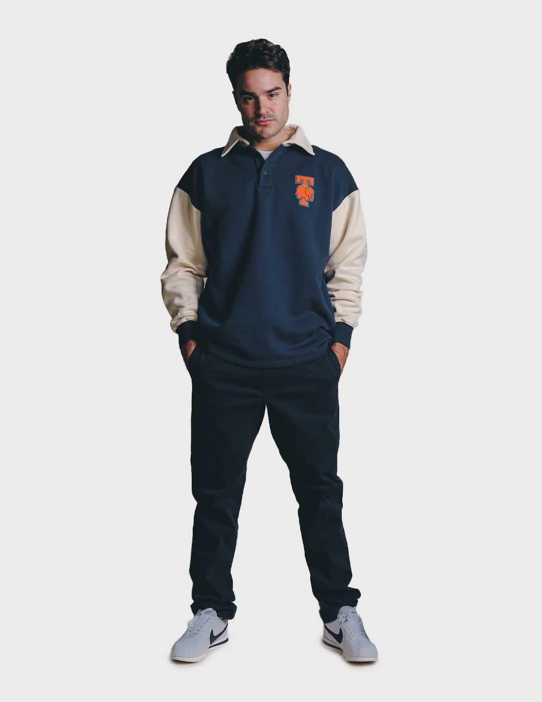 Trendsplant Pi College polo azul marino para hombre