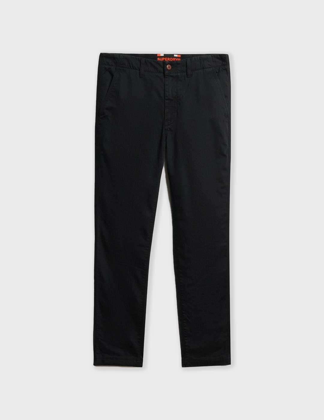 Superdry Internatational pantalón negro chino para hombre