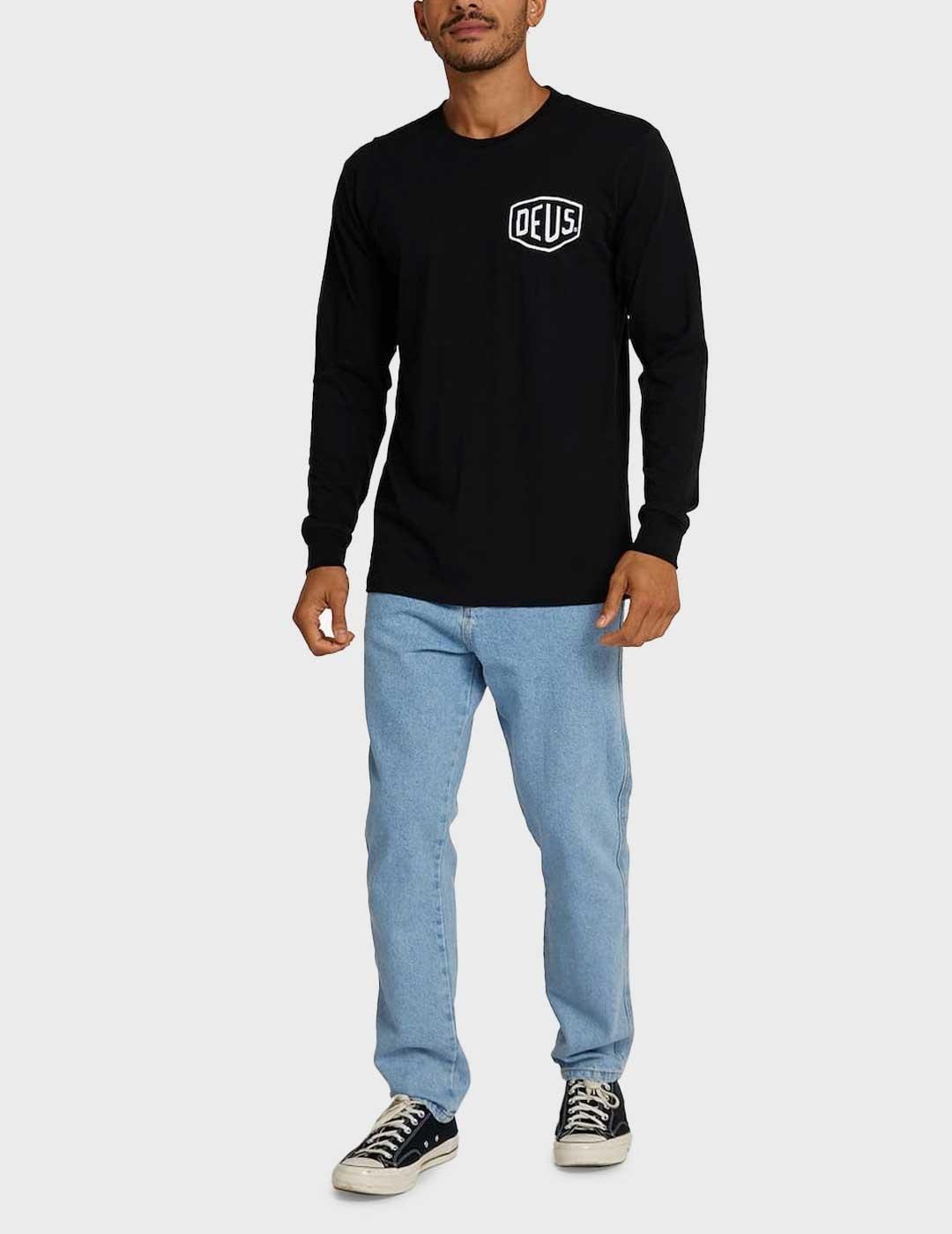 Deus Venice Ls camiseta negra para hombre