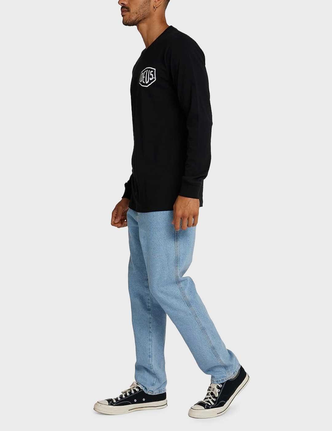 Deus Venice Ls camiseta negra para hombre