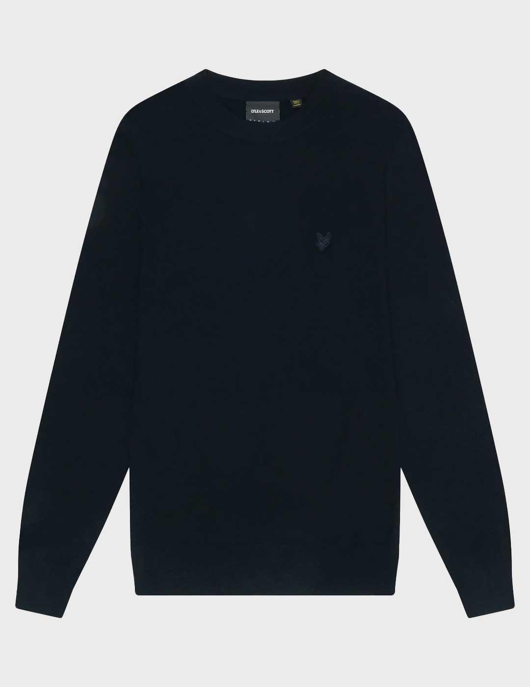 Lyle & Scott Tonal Eagle Lamswool jersey azul para hombre