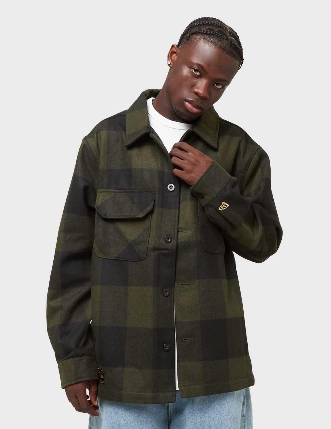 New era Shacket sobrecamisa verde para hombre