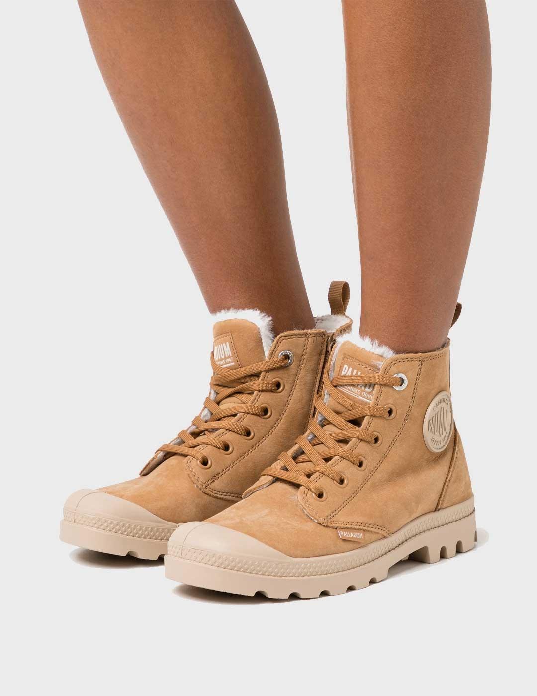 Palladium Pampa Hi Zip Wl bota camel para mujer