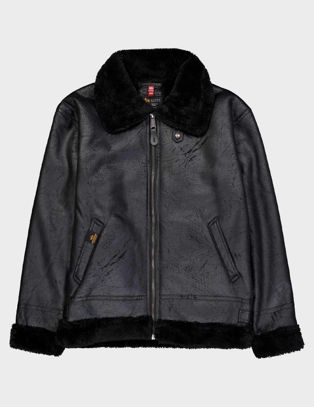 Alpha B3 FL chaqueta negra para hombre