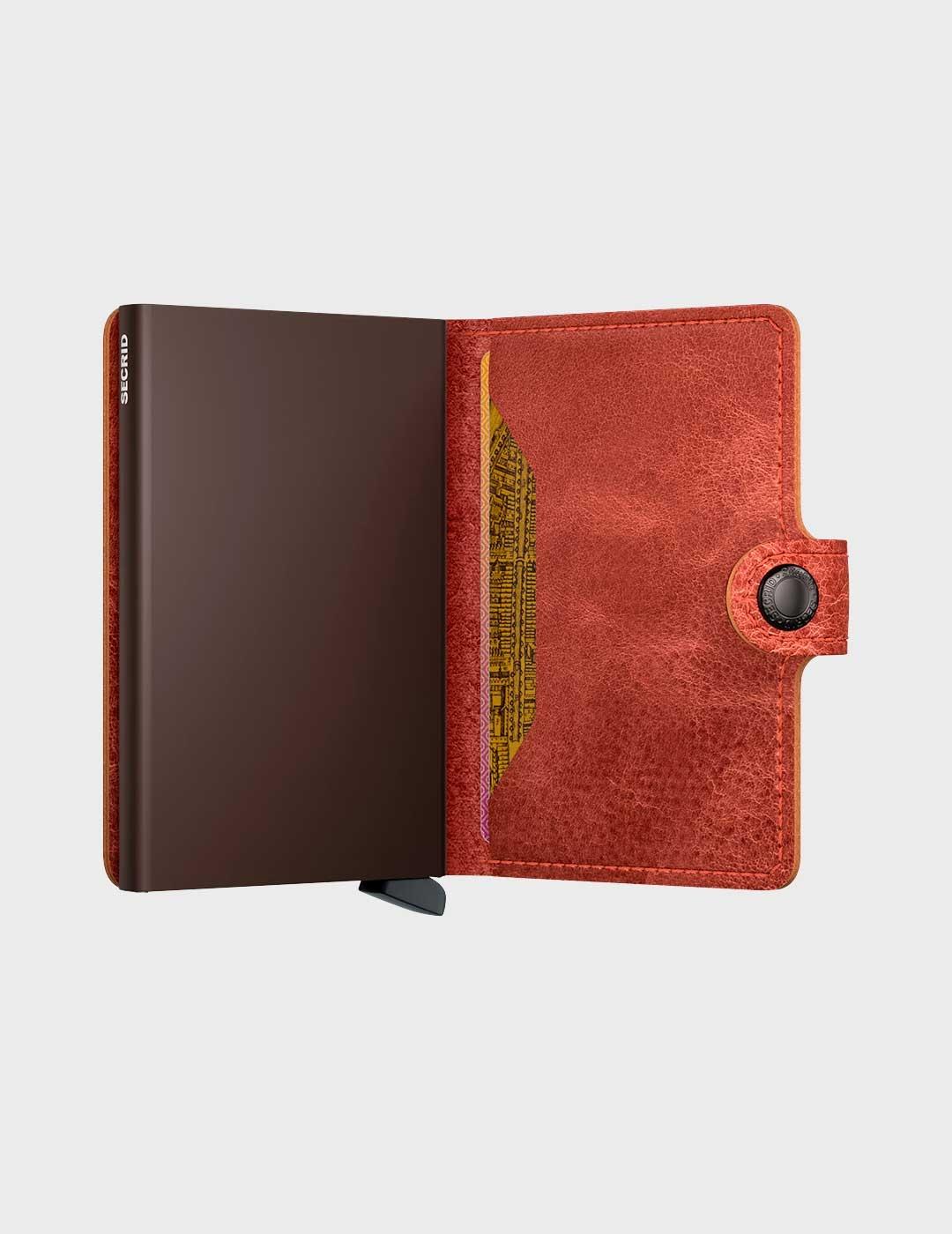 Secrid Miniwallet Vintage tarjetero billetero naranja