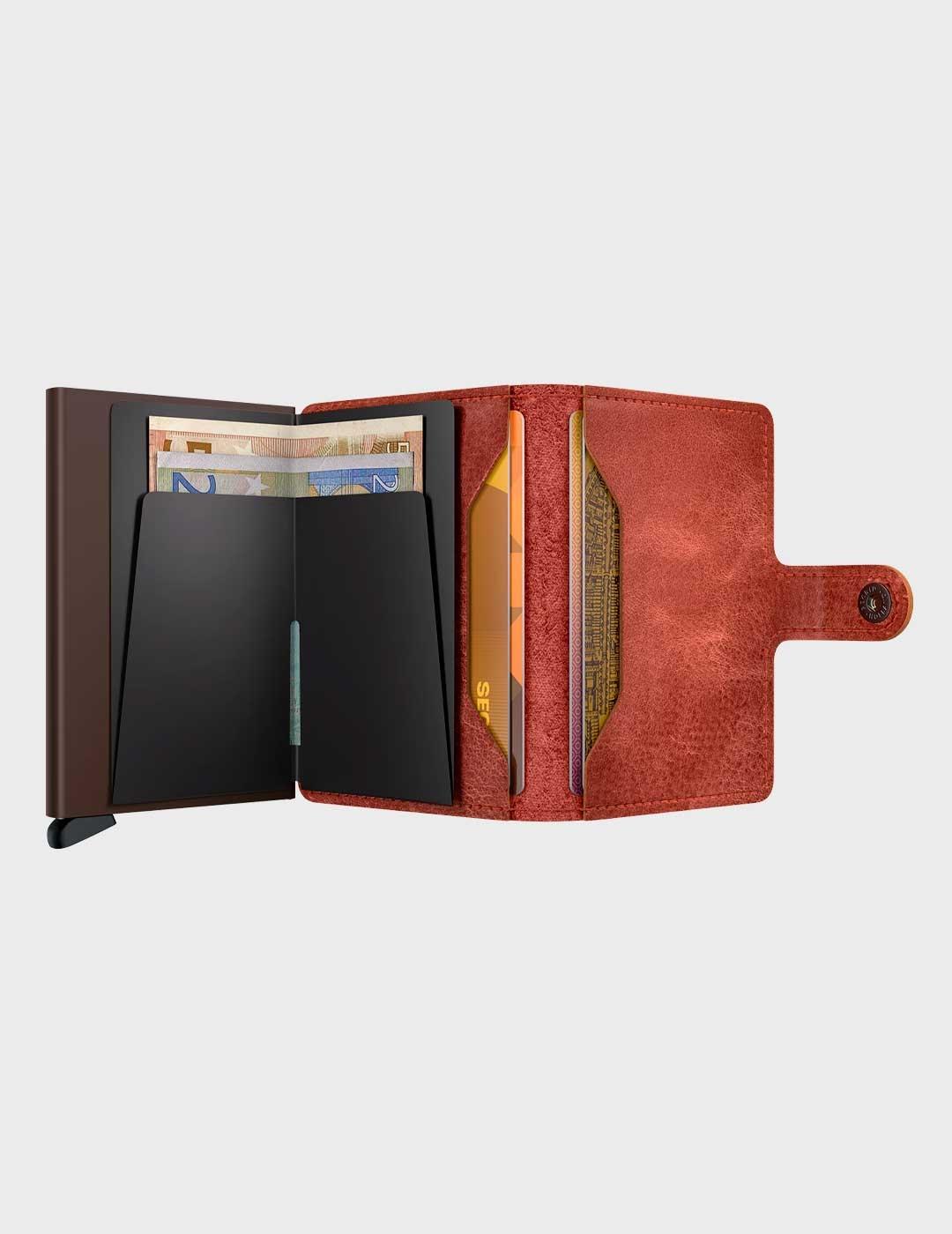 Secrid Miniwallet Vintage tarjetero billetero naranja