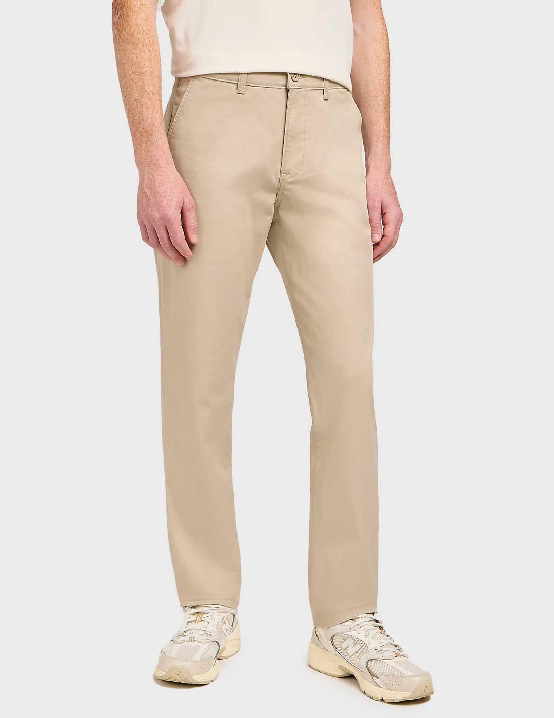 Lee Regular pantalón chino beige para hombre
