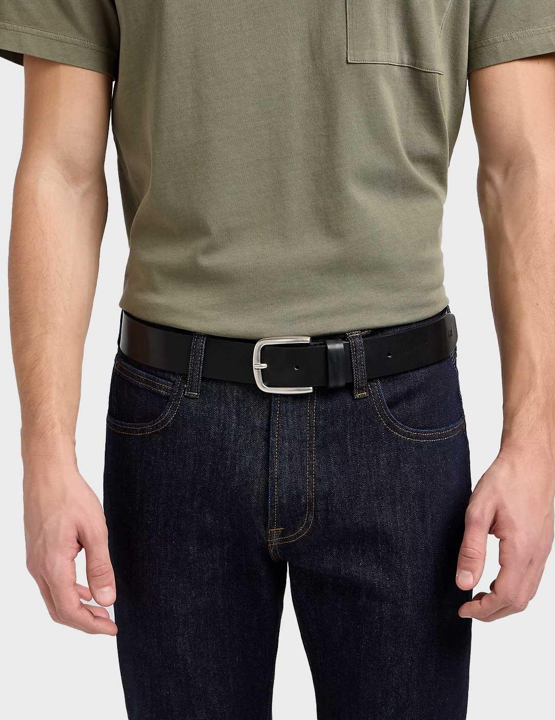 Lee Belt cinturón negro para hombre
