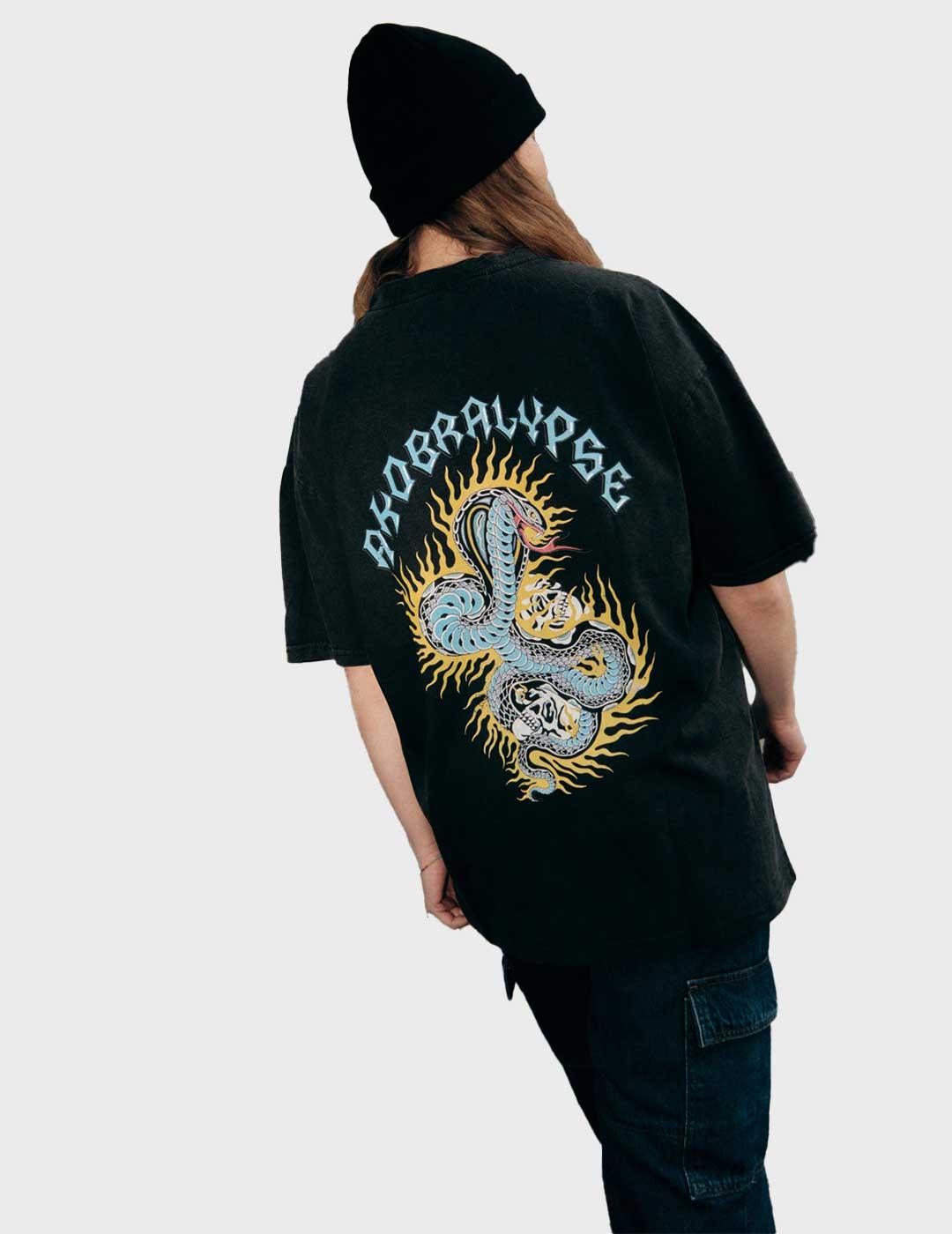 Lecrane Akobralipse camiseta negra para hombre y mujer