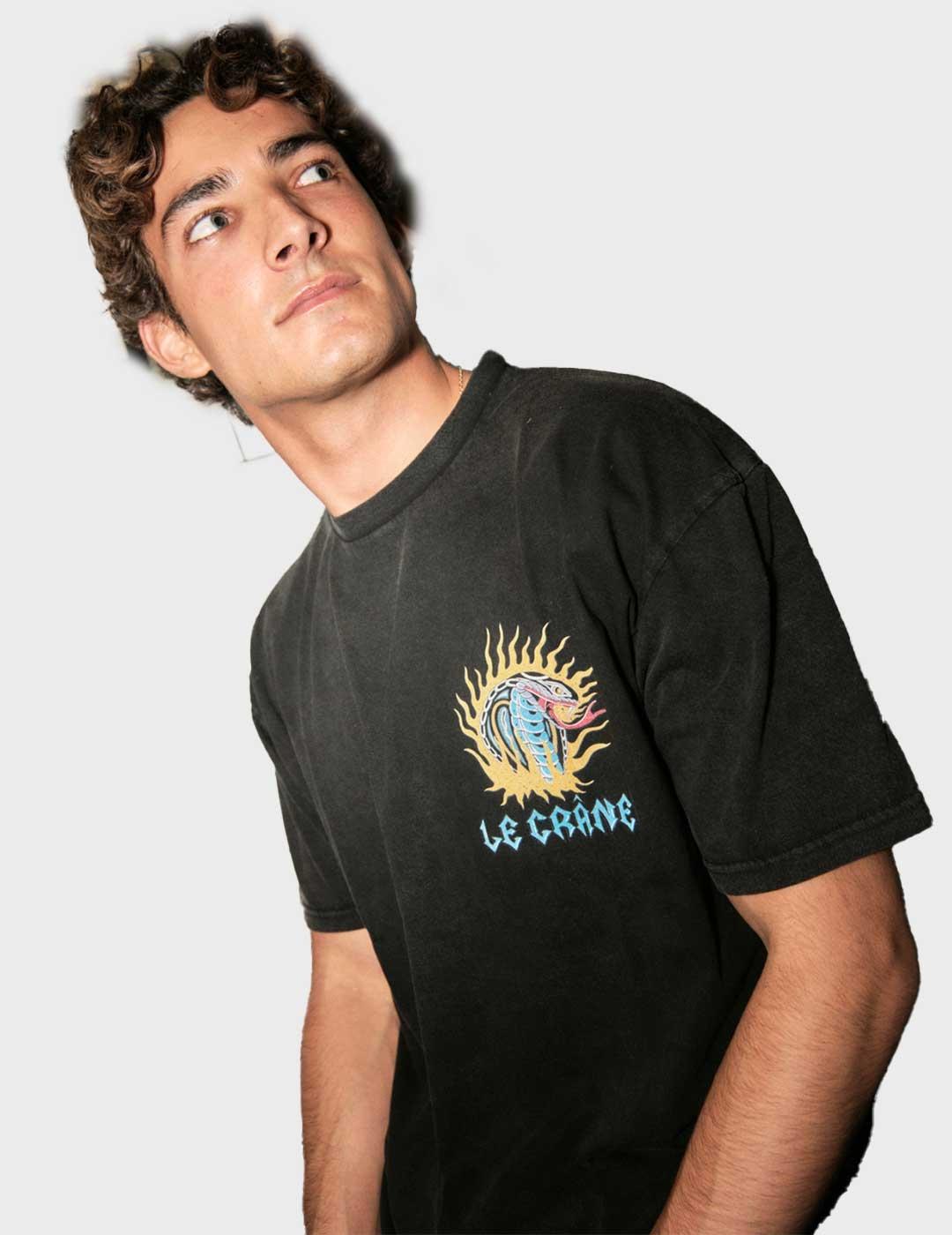 Lecrane Akobralipse camiseta negra para hombre y mujer