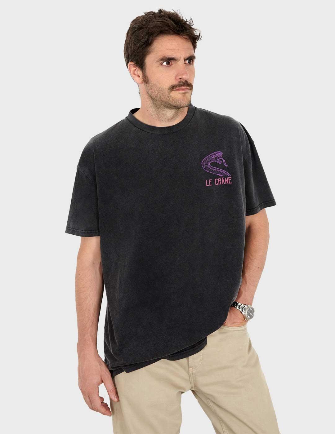 Lecrane Poison camiseta negra para hombre y mujer