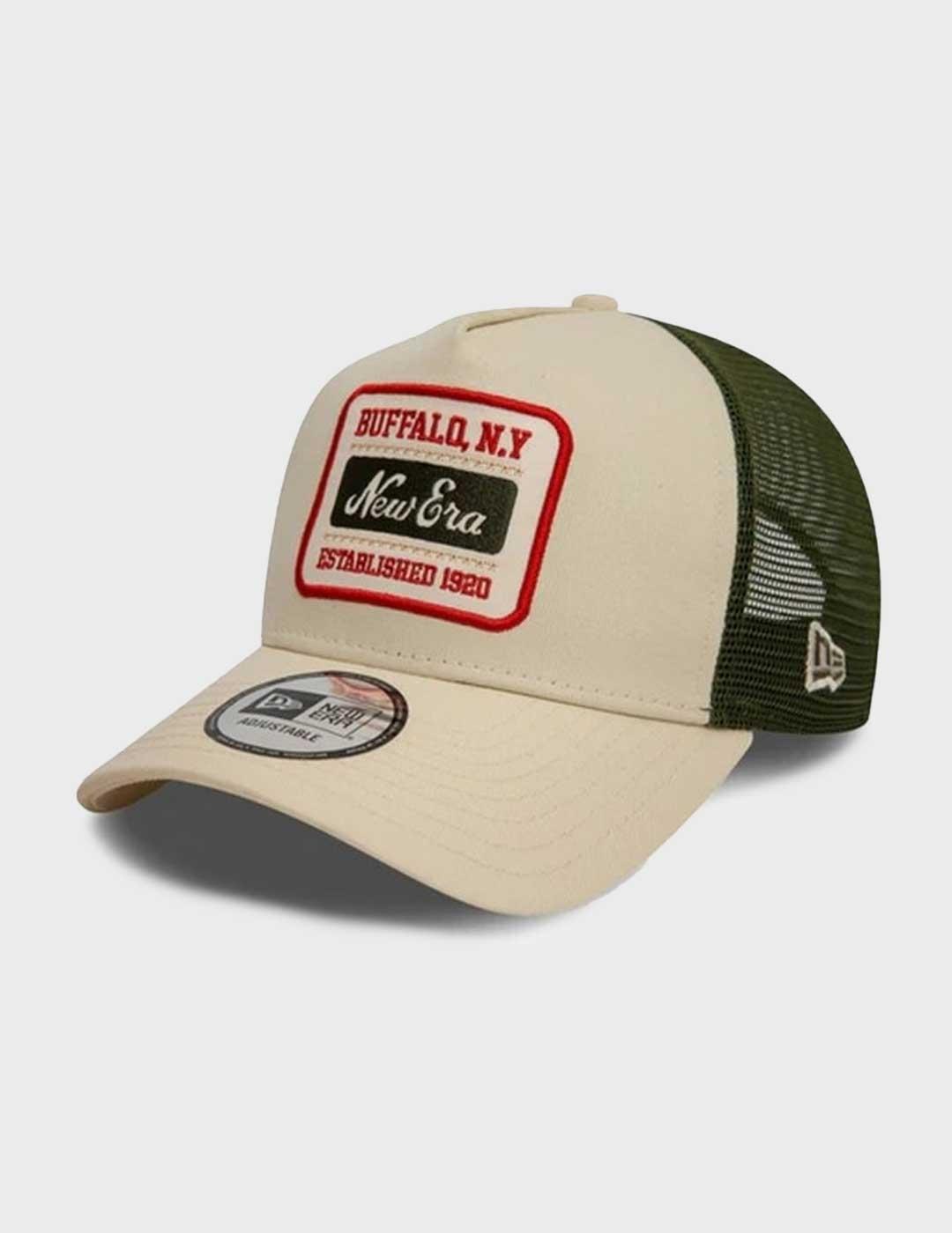 New era Patch Trucker gorra beige para hombre y mujer