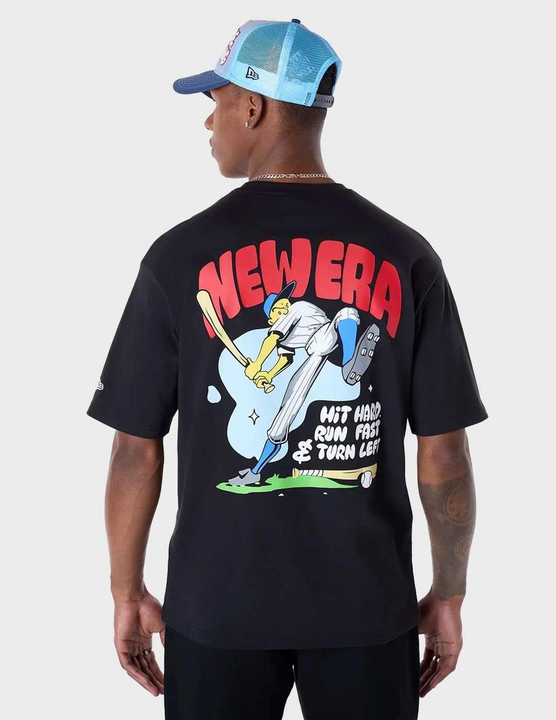 New Era Baseball camiseta negra para hombre