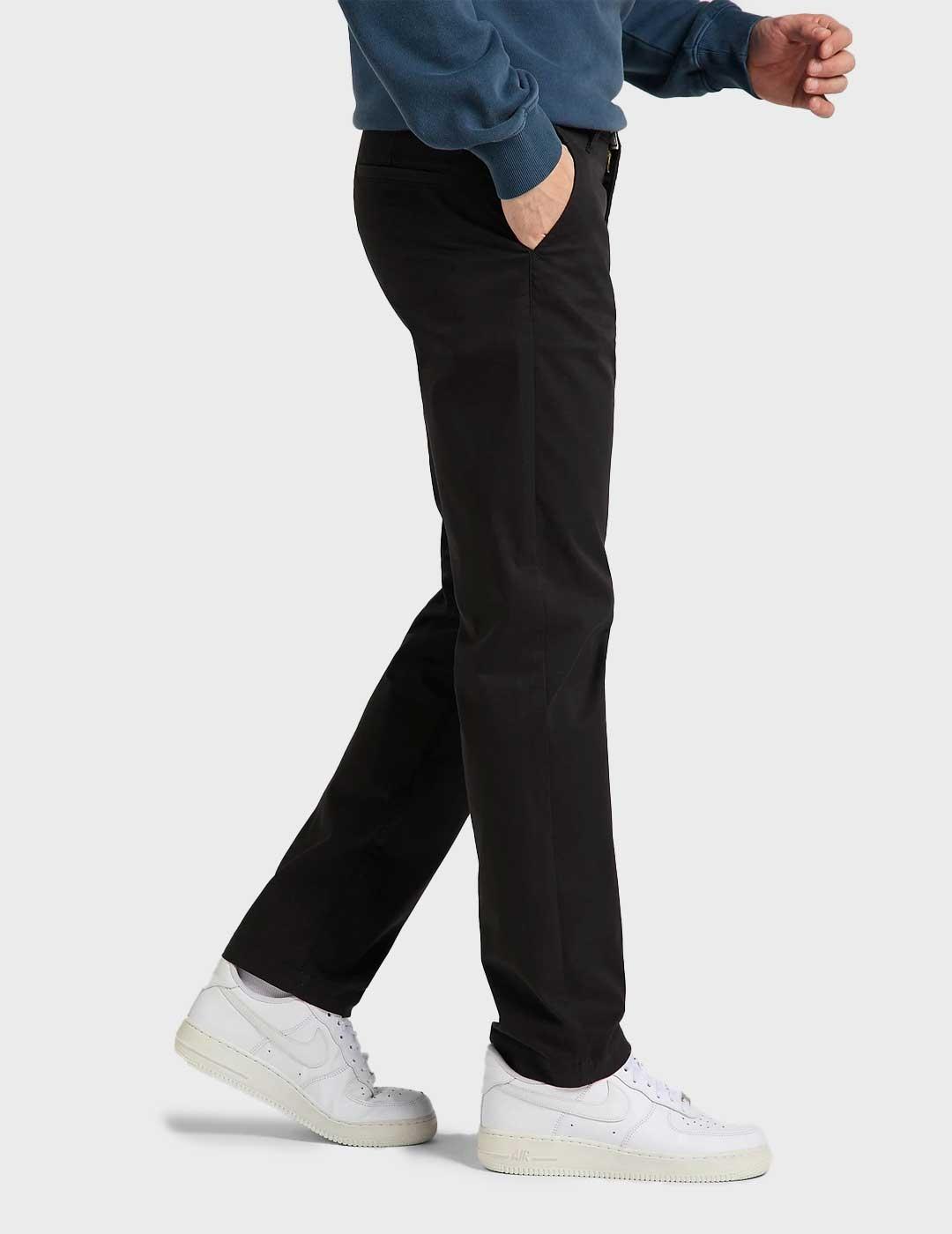 Lee Regular pantalón chino negro para hombre