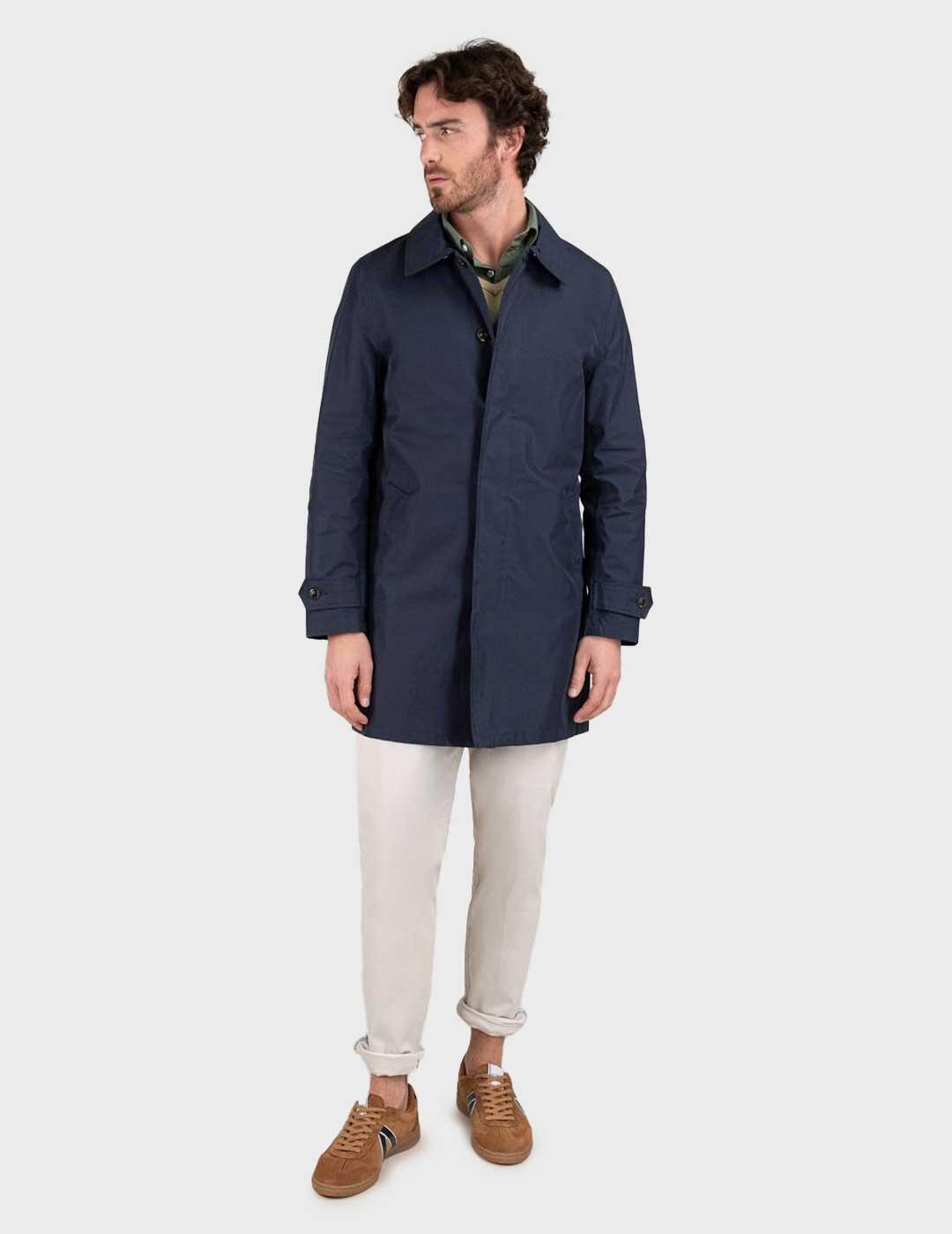El Ganso gabardina azul marino para hombre