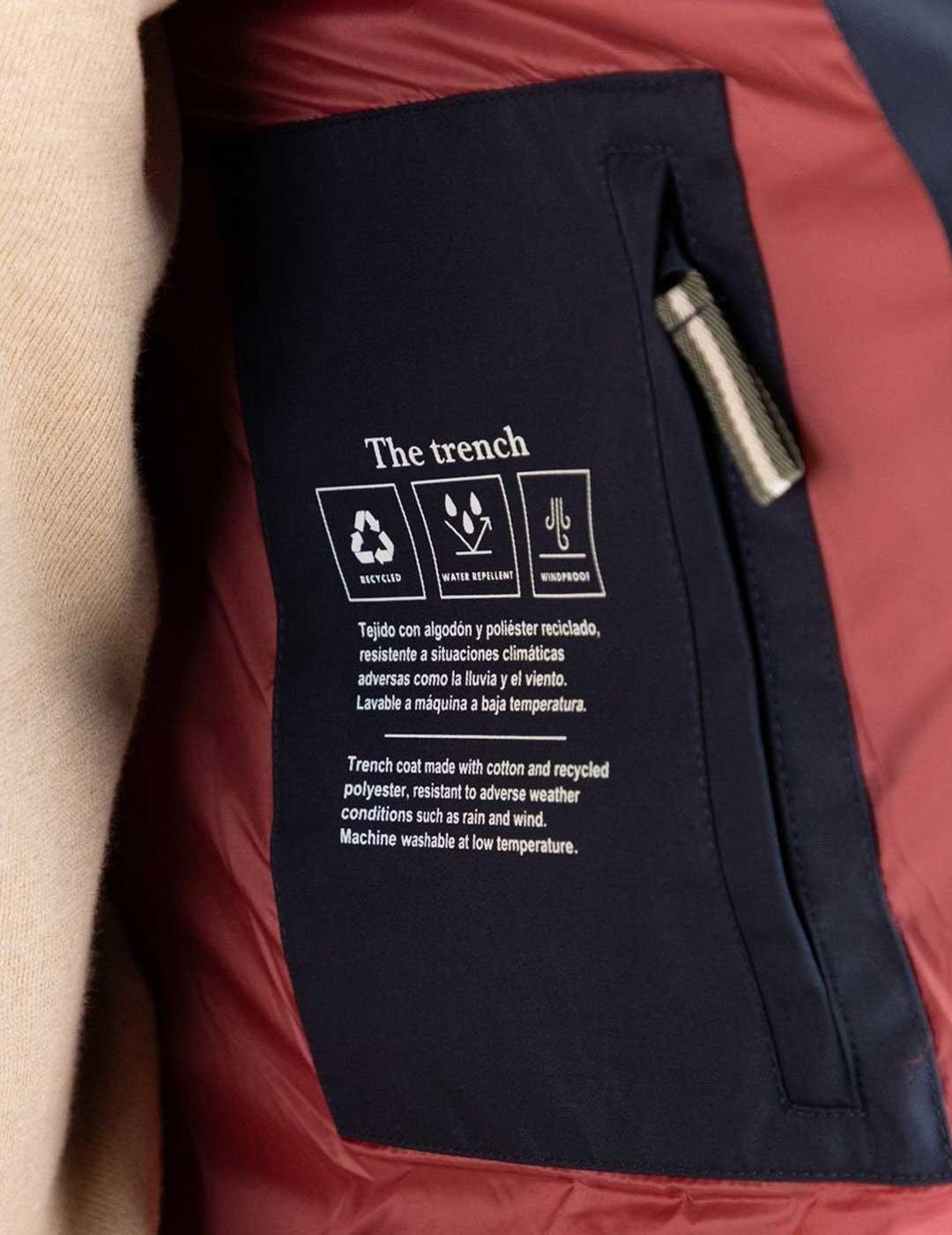 El Ganso gabardina azul marino para hombre