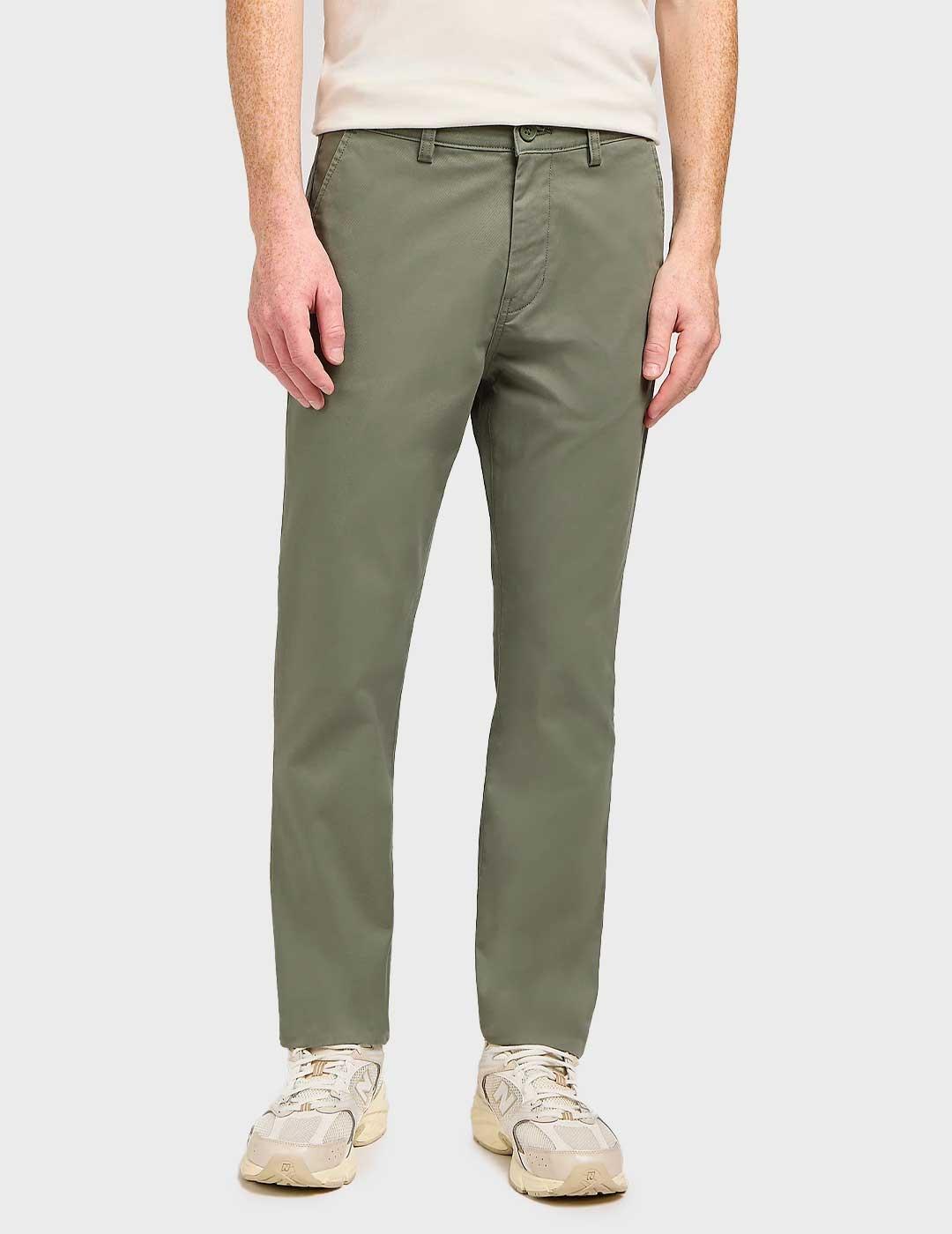 Lee Slim pantalón chino verde para hombre