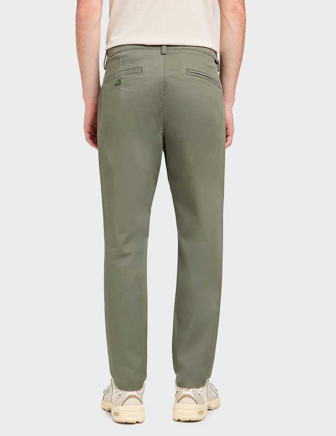 Lee Slim pantalón chino verde para hombre
