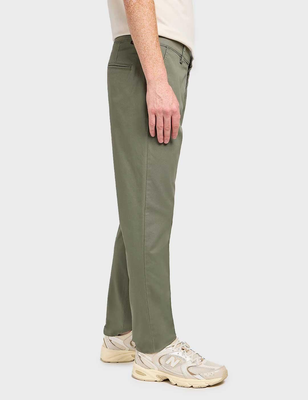 Lee Slim pantalón chino verde para hombre
