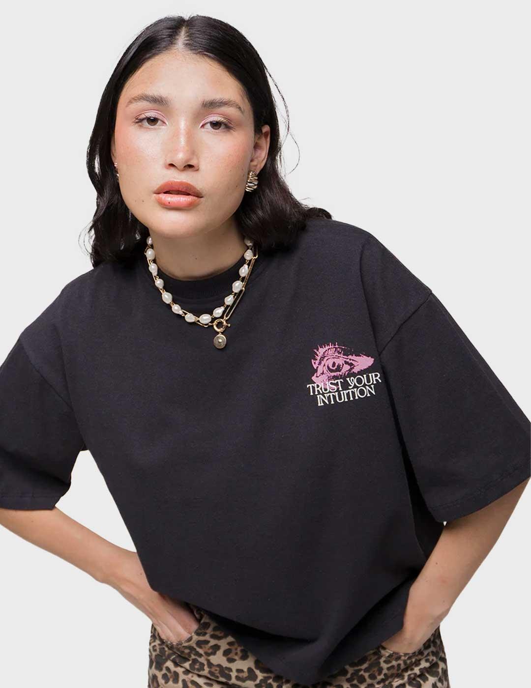 Kaotico Eye Trust Your Intuition camiseta negra para mujer
