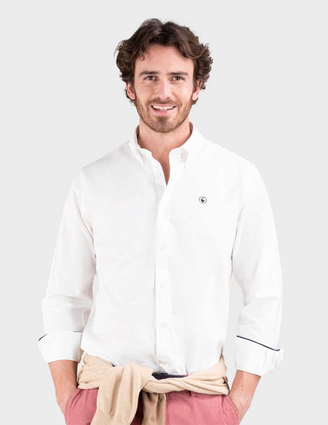 El Ganso Garment Dyed camisa blanca para hombre