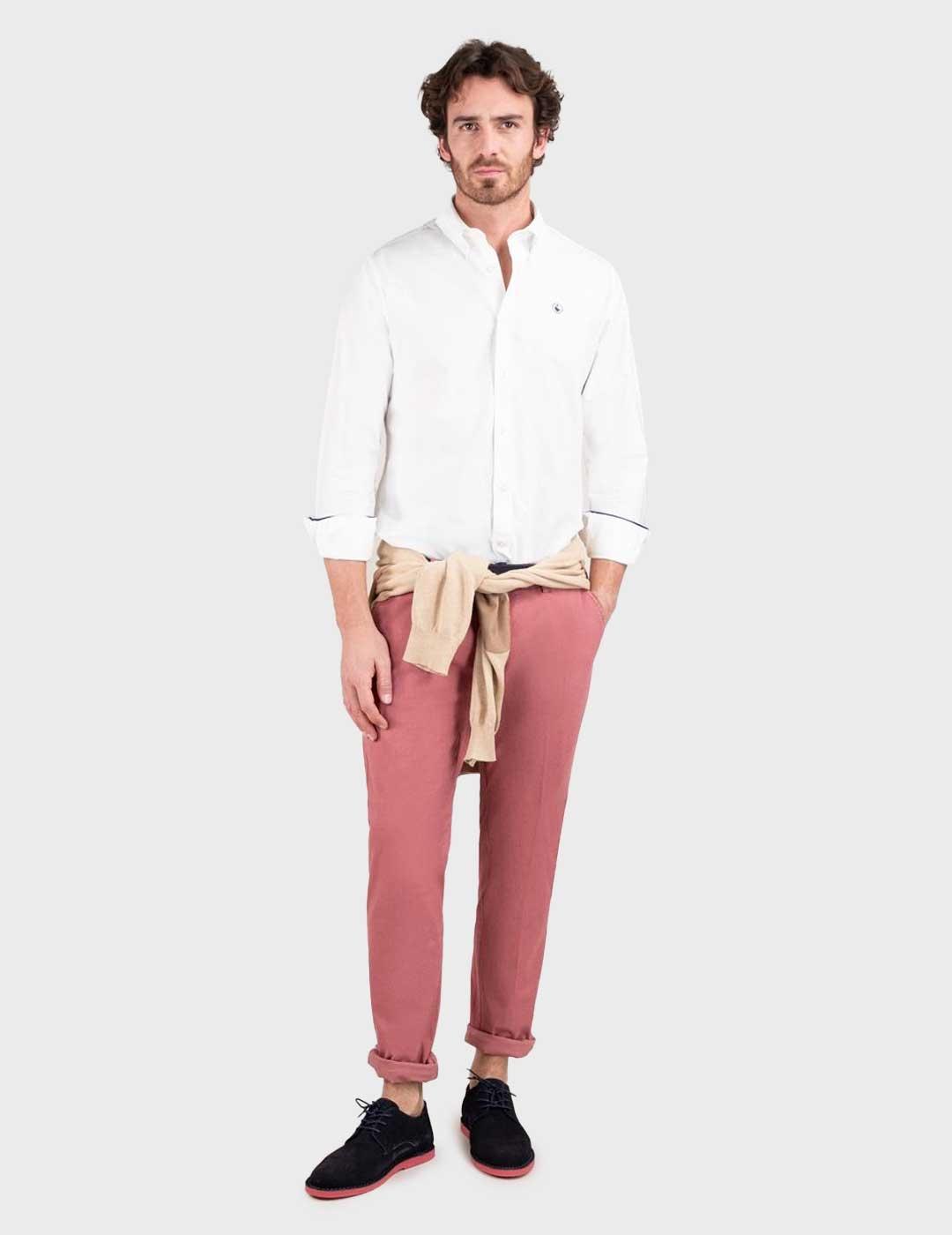 El Ganso Garment Dyed camisa blanca para hombre