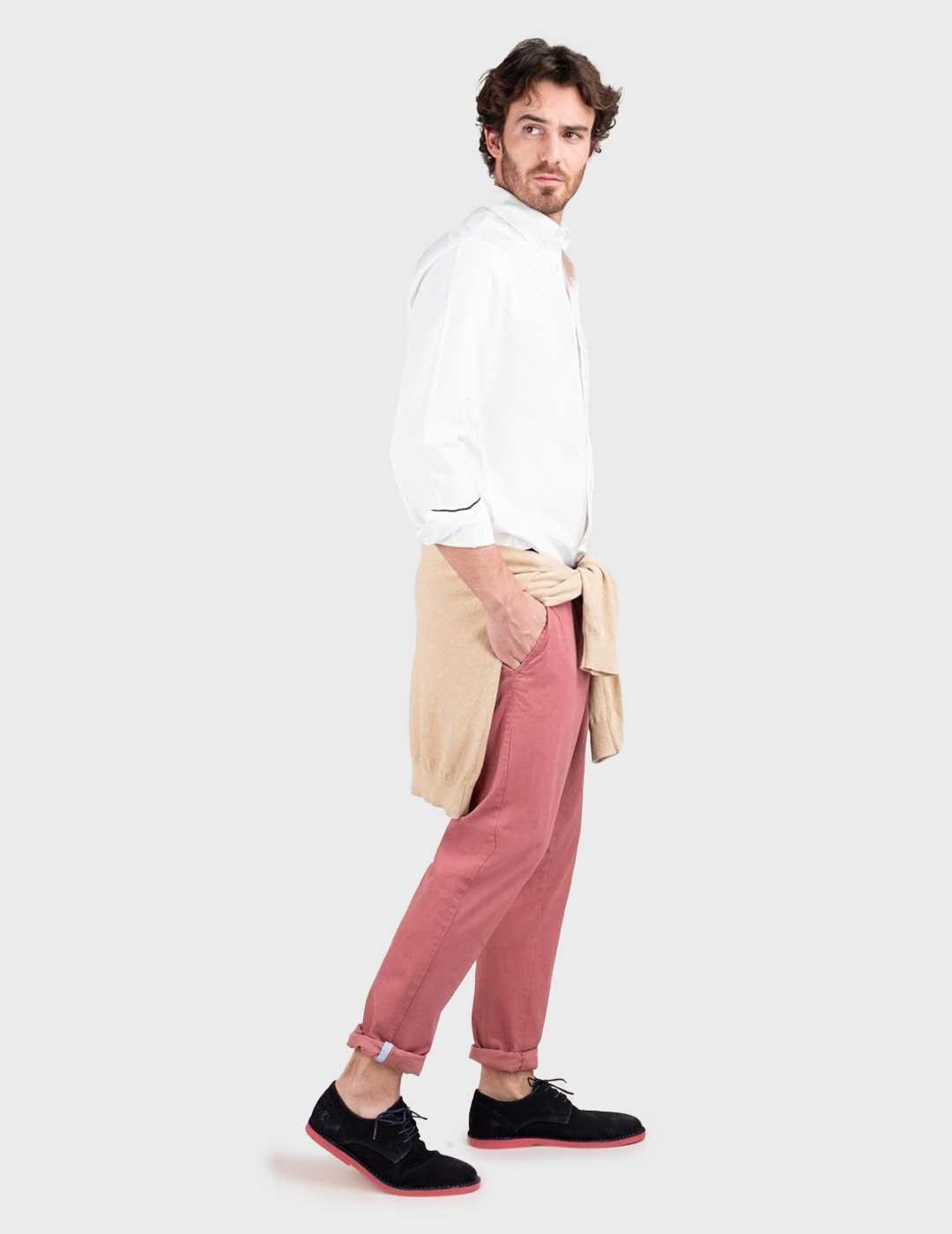 El Ganso Garment Dyed camisa blanca para hombre