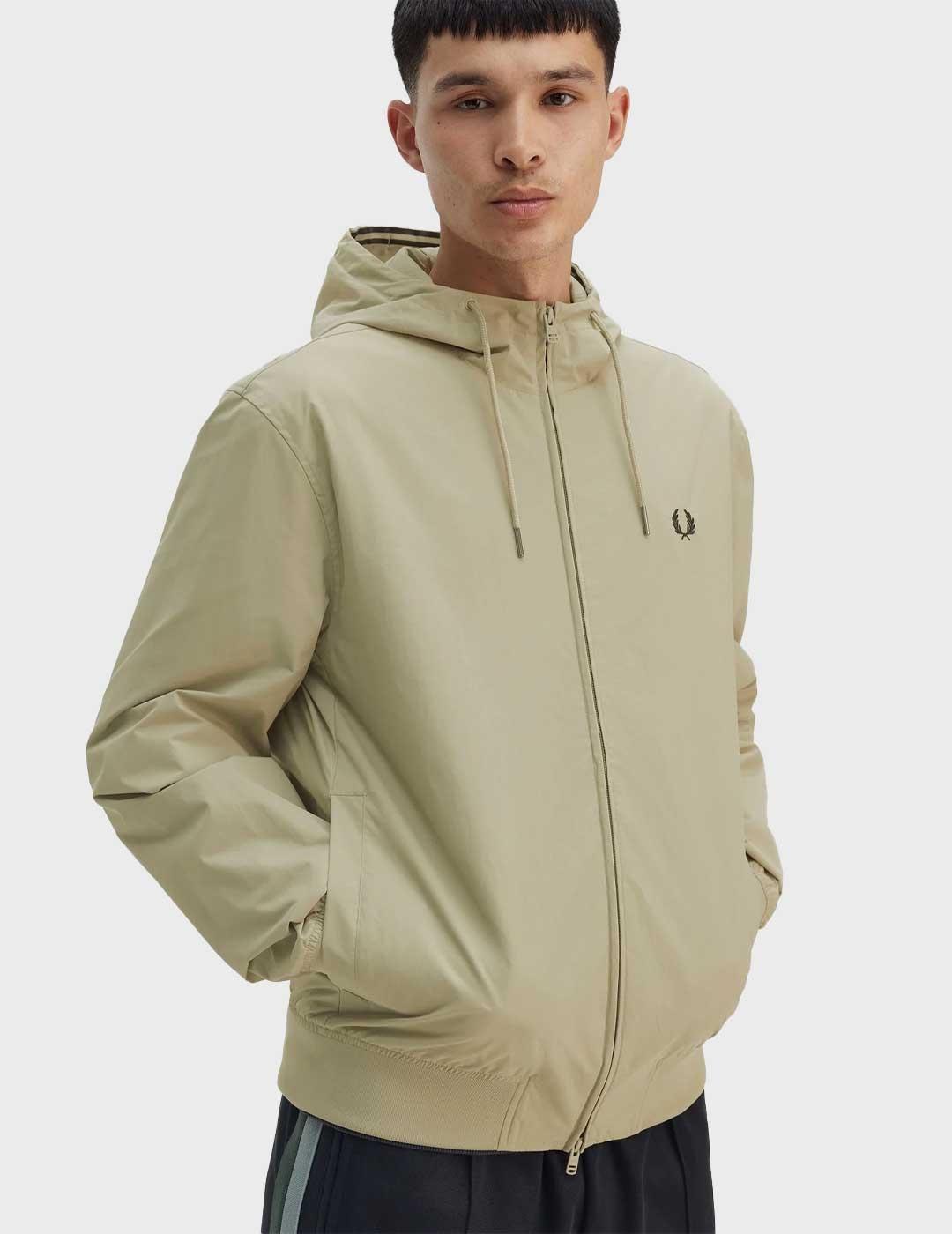 Fred Perry The Hooded Brentham chaqueta verde para hombre