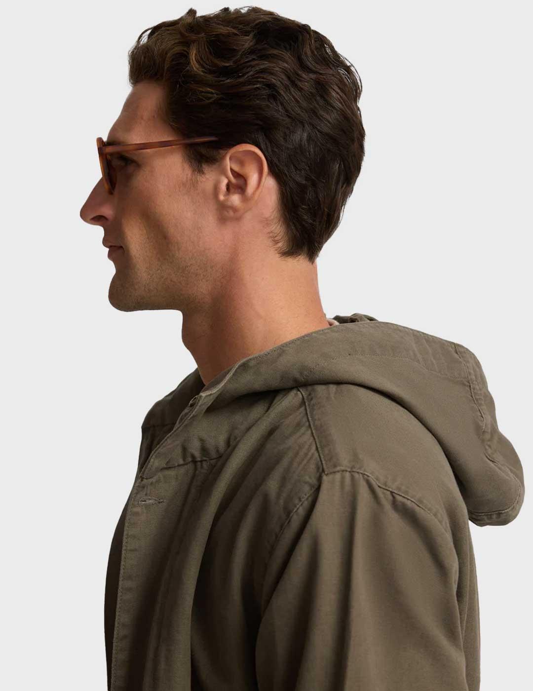 Silbon parka verde con capucha para hombre
