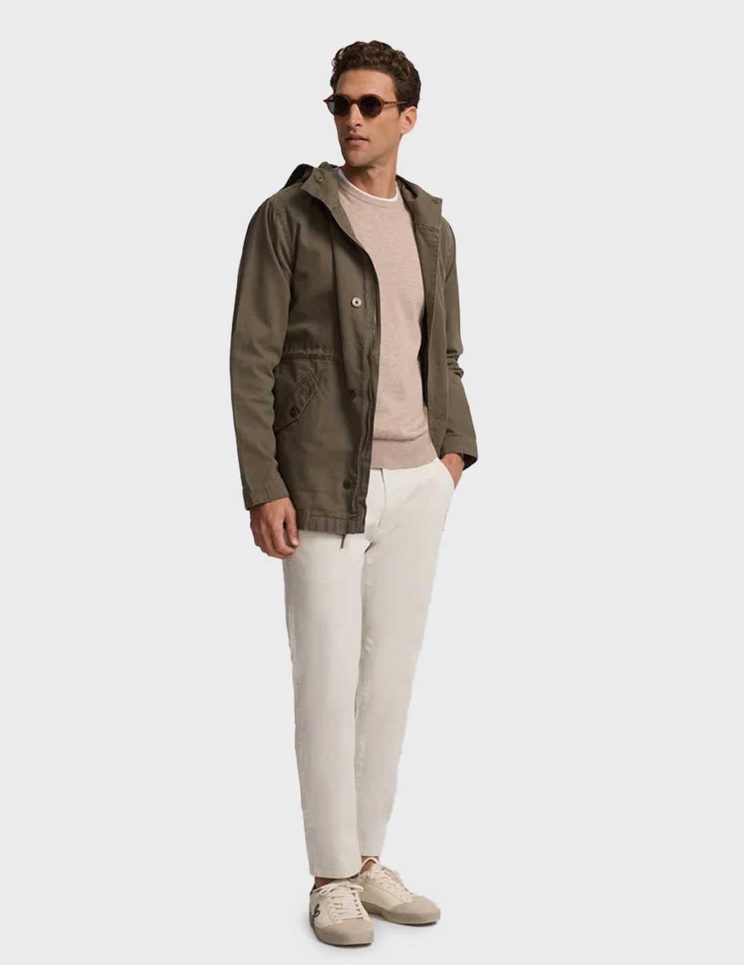 Silbon parka verde con capucha para hombre