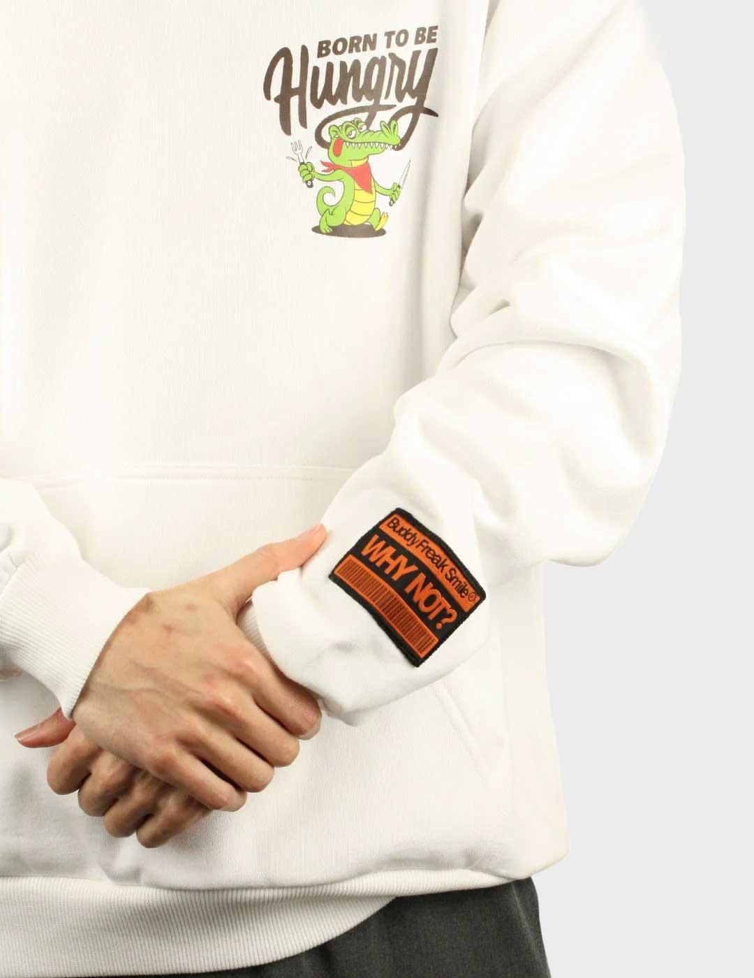 Buddy Croco sudadera blanca para hombre
