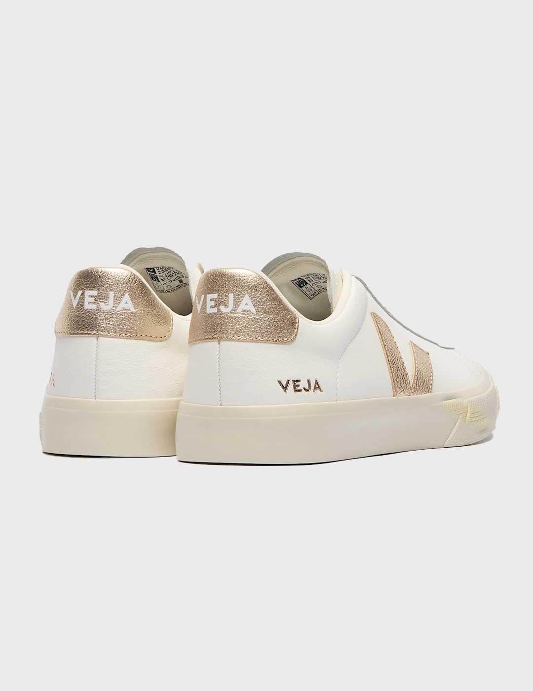 Veja Campo CF Leather zapatilla blanca para mujer