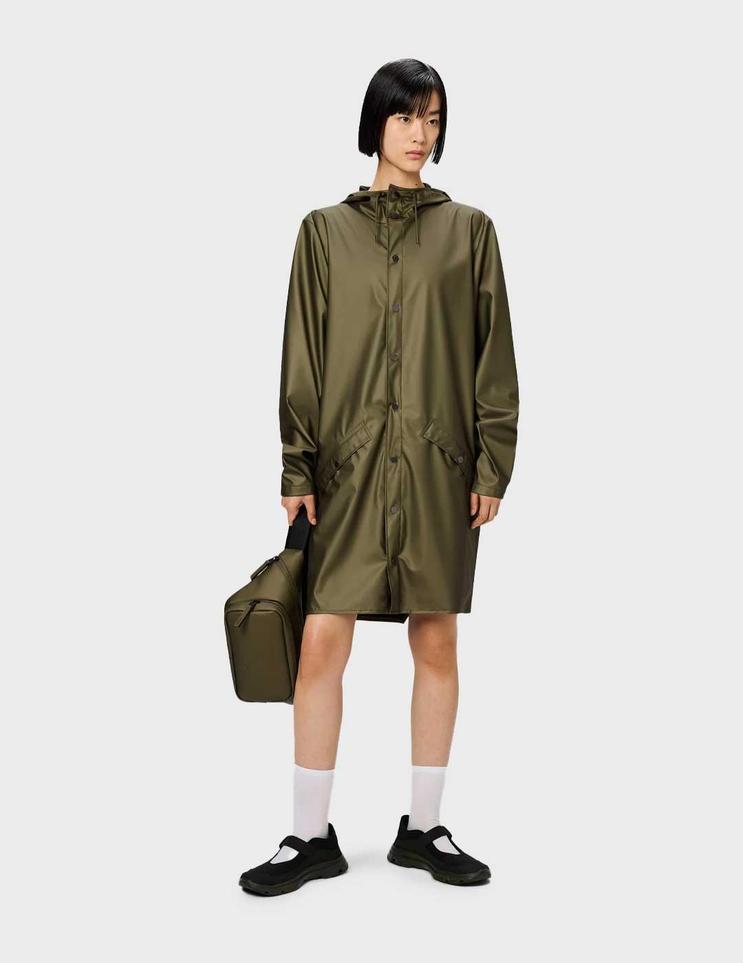 Rains W3 chaqueta verde impermeable para hombre y mujer
