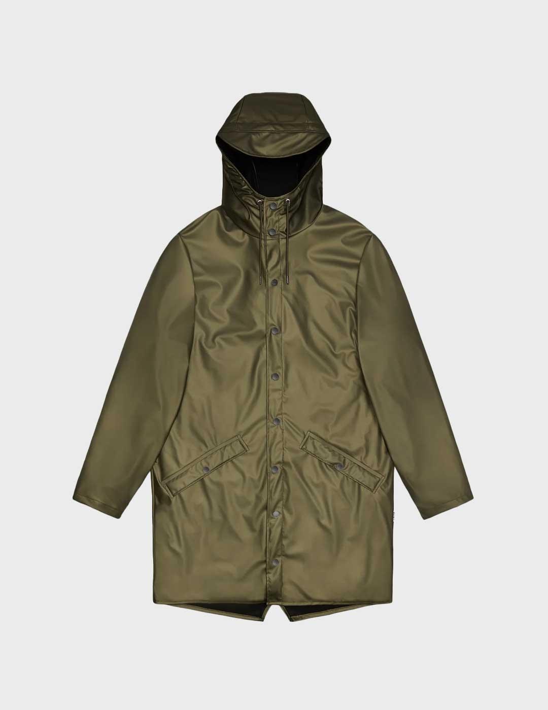 Rains W3 chaqueta verde impermeable para hombre y mujer