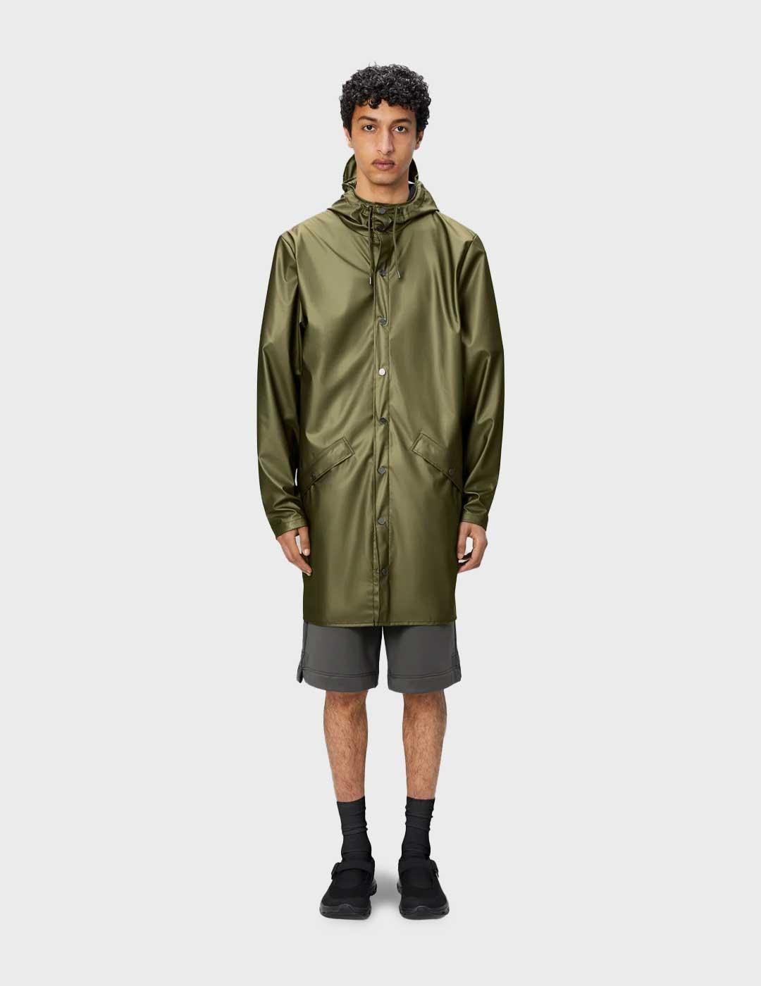 Rains W3 chaqueta verde impermeable para hombre y mujer