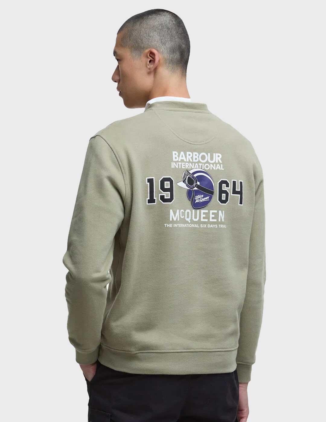 Barbour International Giles sudadera verde para hombre