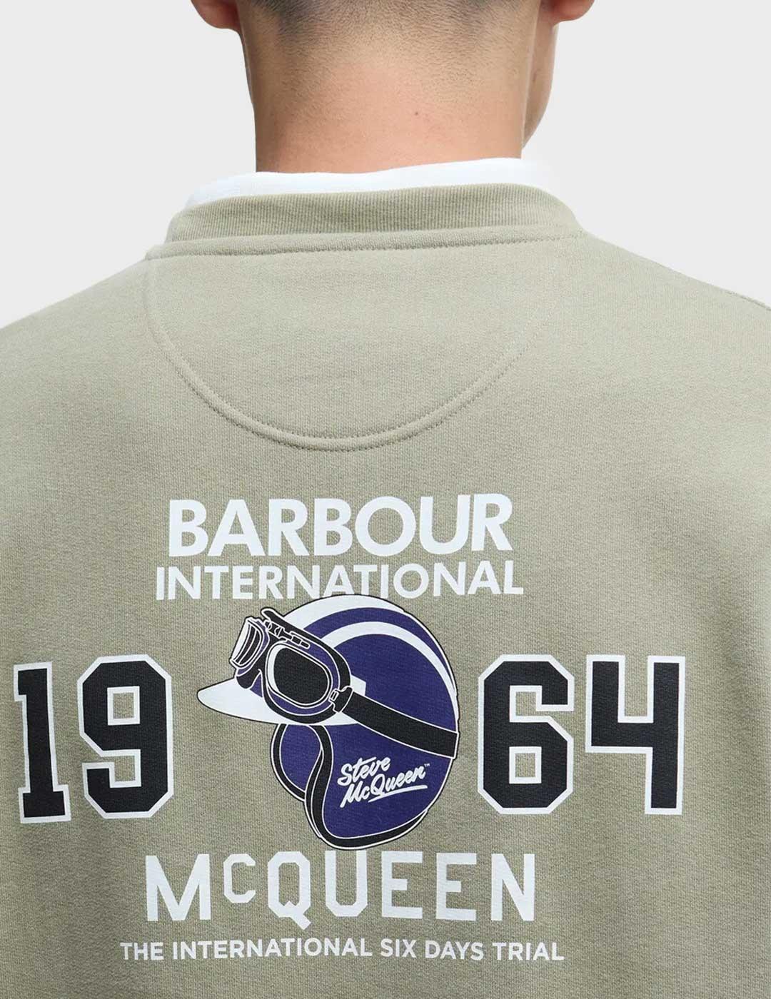 Barbour International Giles sudadera verde para hombre