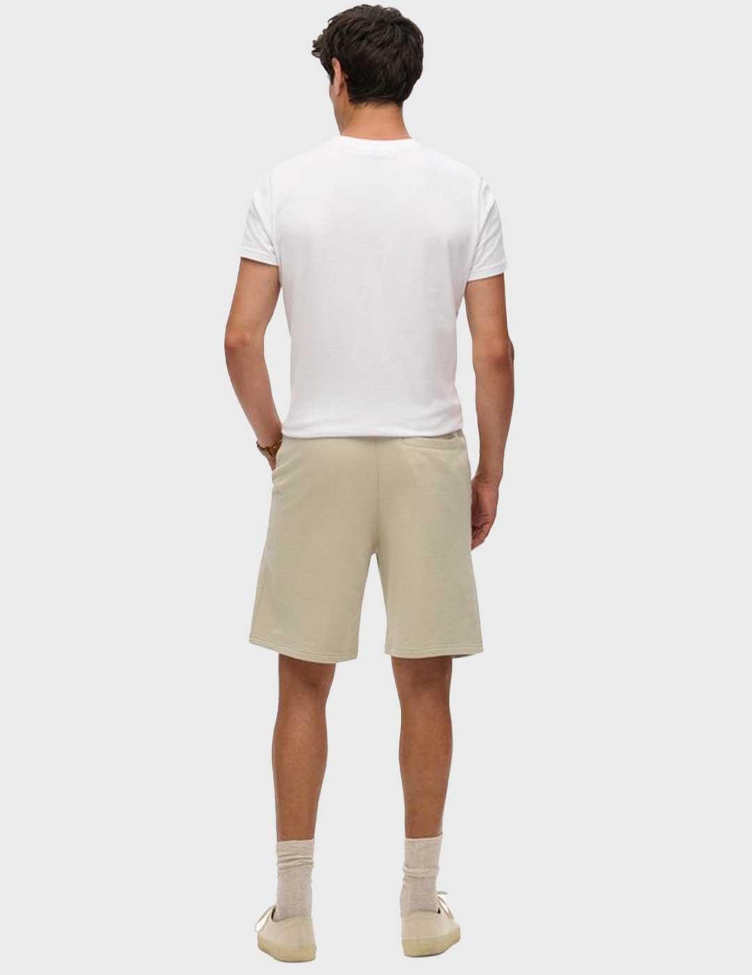 Superdry Essential pantalón beige corto para hombre