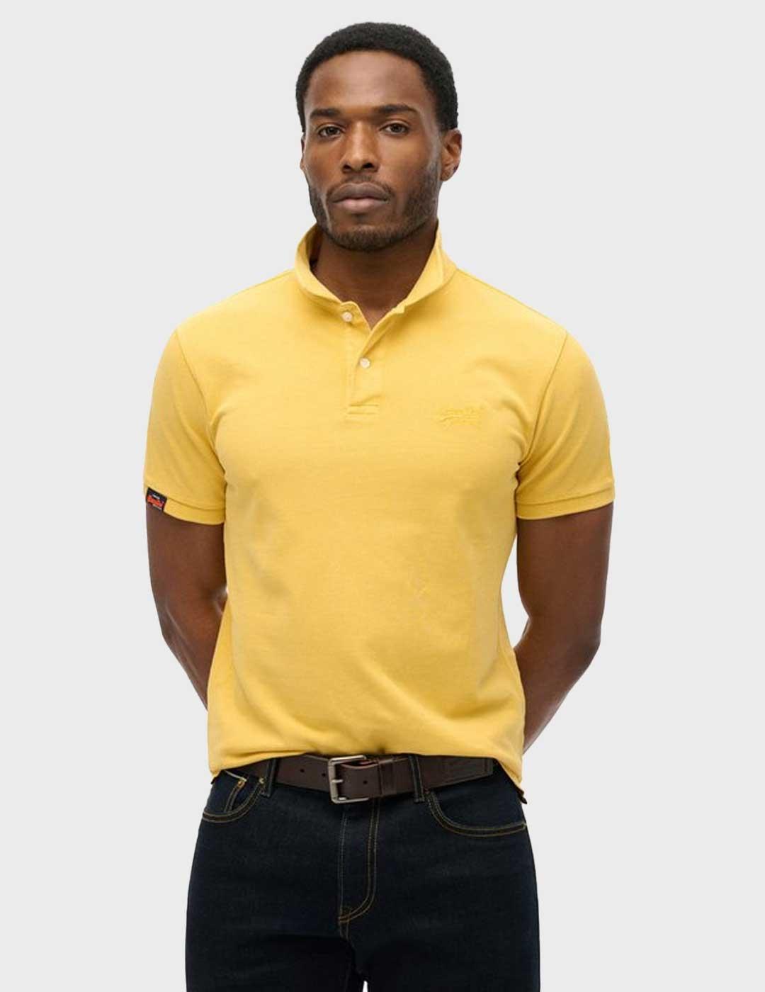 Superdry Vint Destroy polo amarillo para hombre