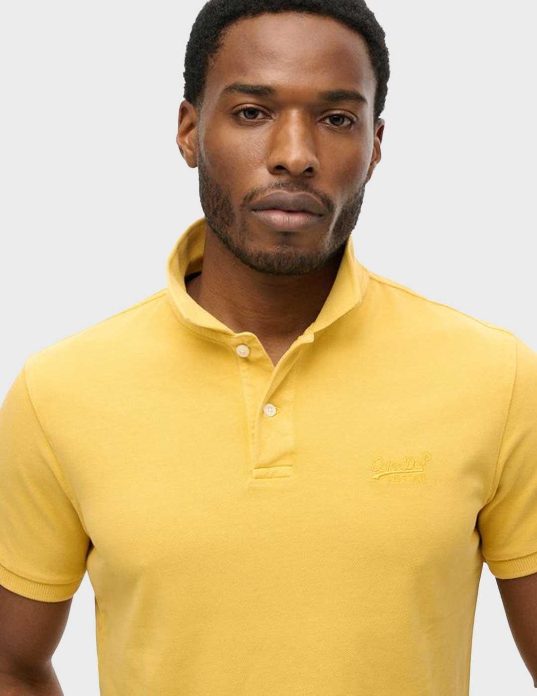 Superdry Vint Destroy polo amarillo para hombre
