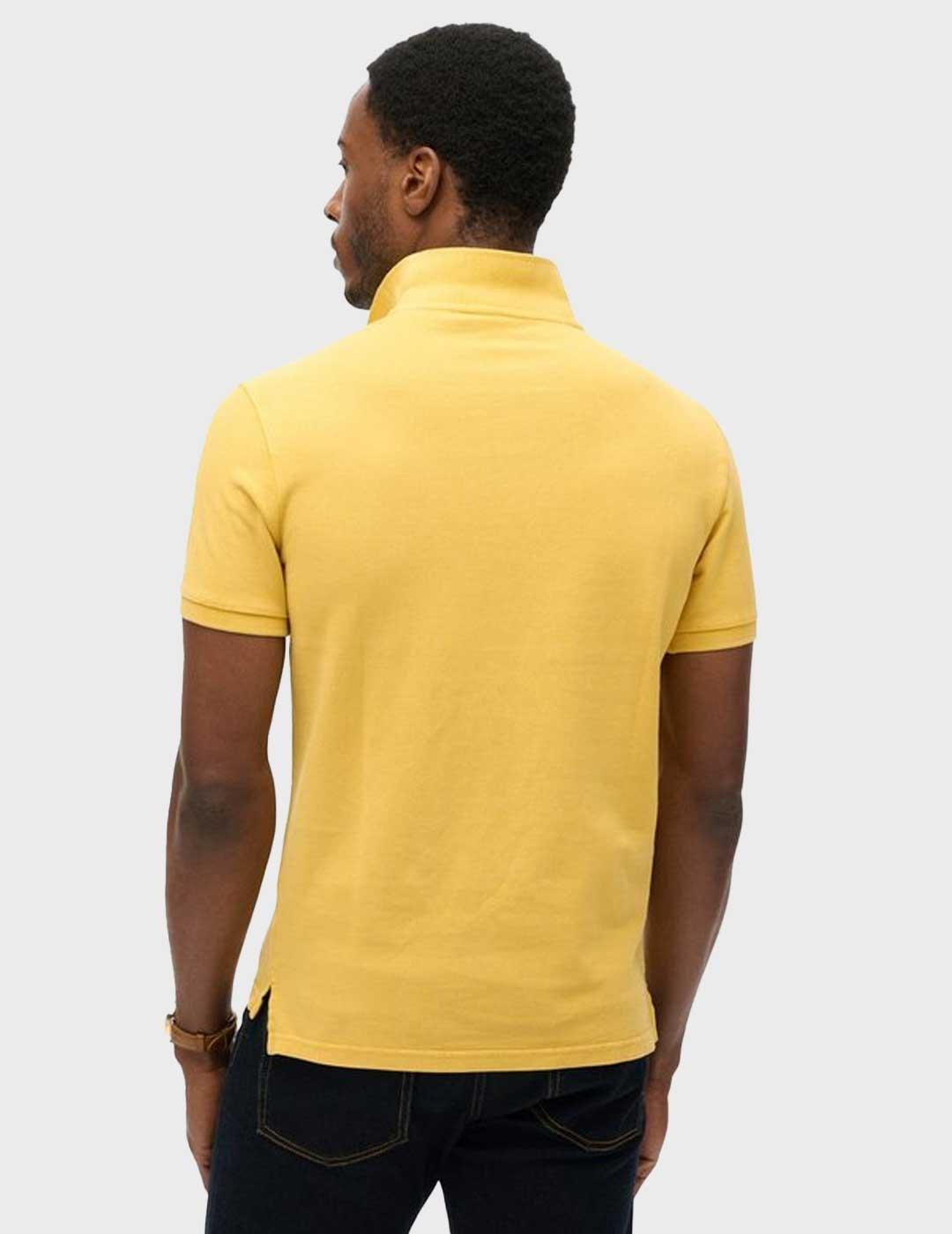 Superdry Vint Destroy polo amarillo para hombre