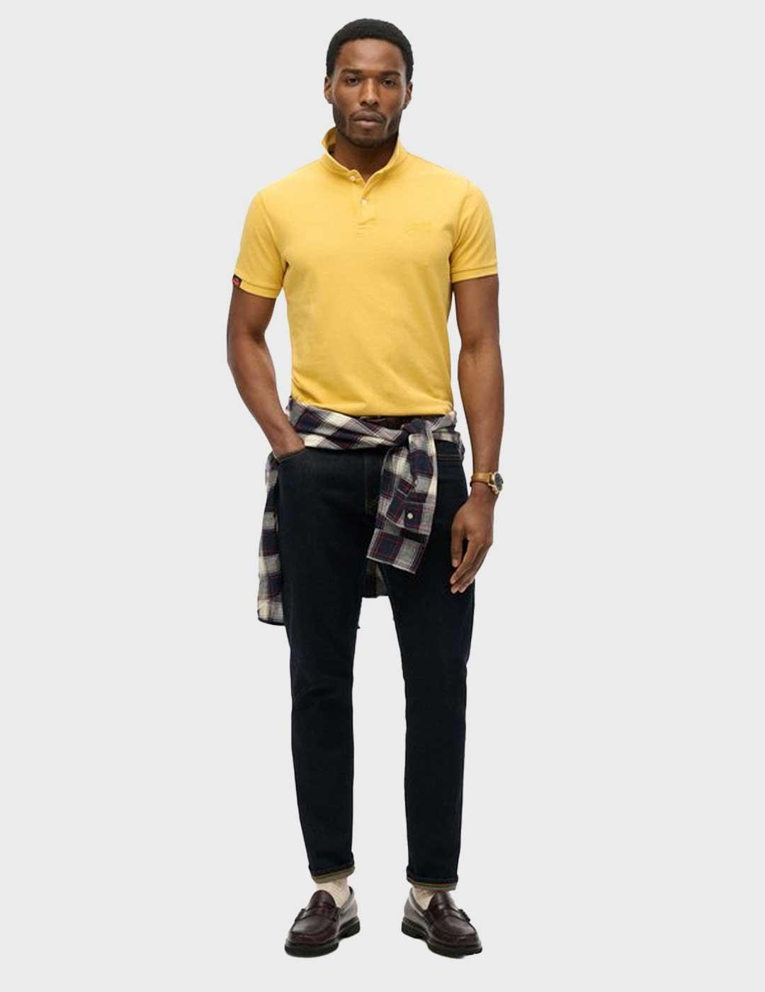 Superdry Vint Destroy polo amarillo para hombre