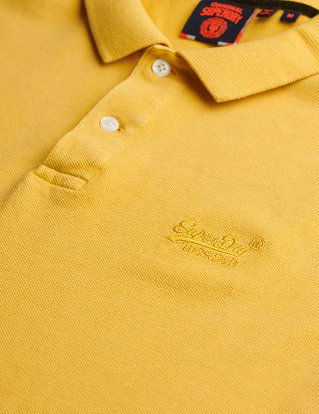 Superdry Vint Destroy polo amarillo para hombre