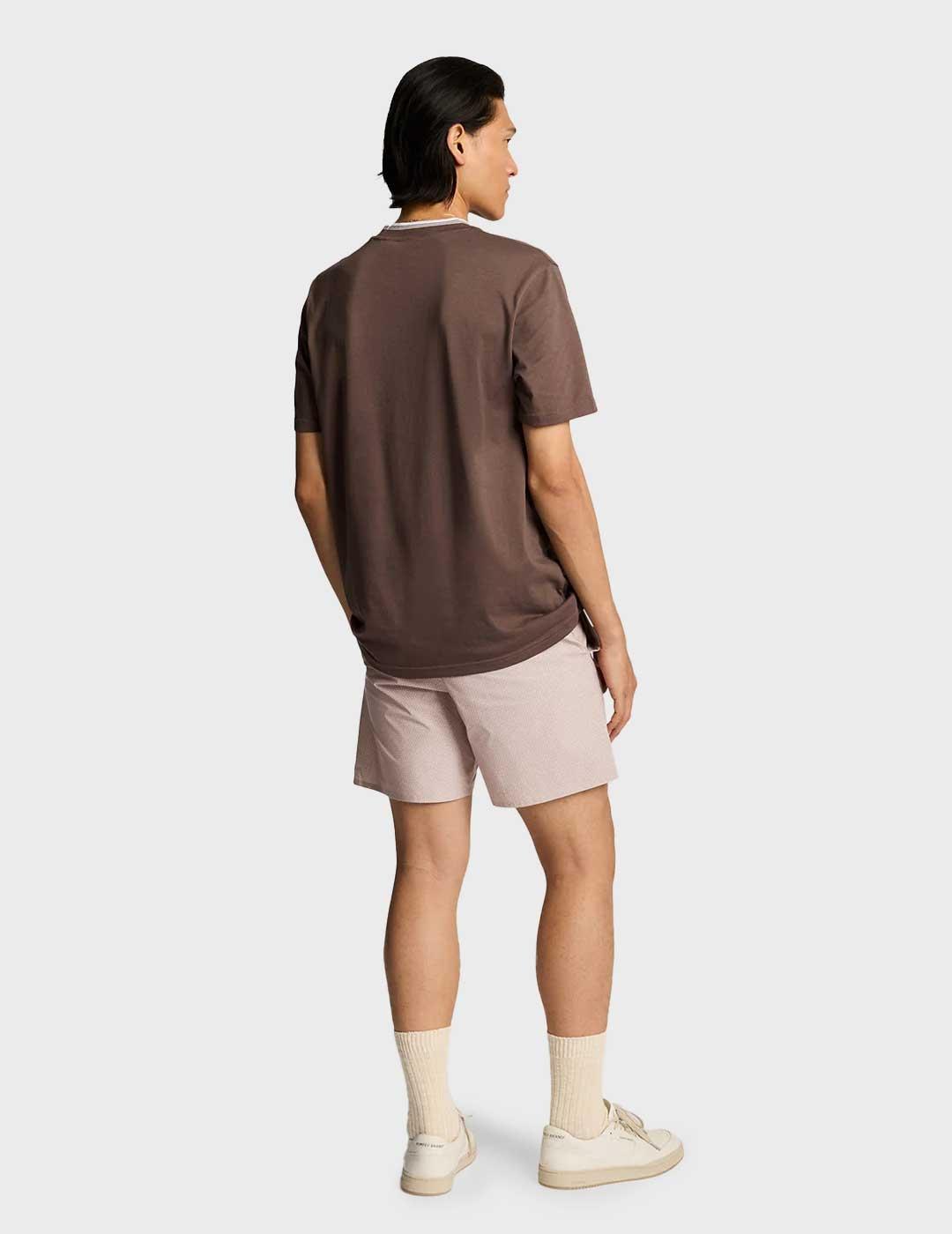 Lyle & Scott Geo Motif Printed bañador camel para hombre