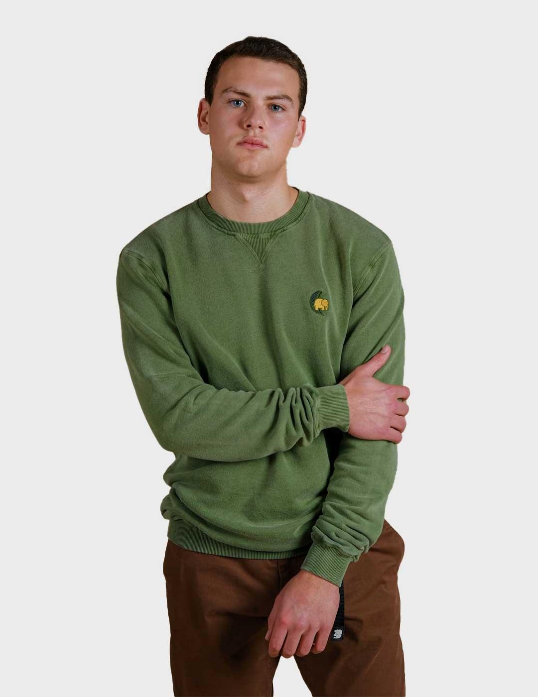 Trendsplant Palmeral sudadera verde para hombre