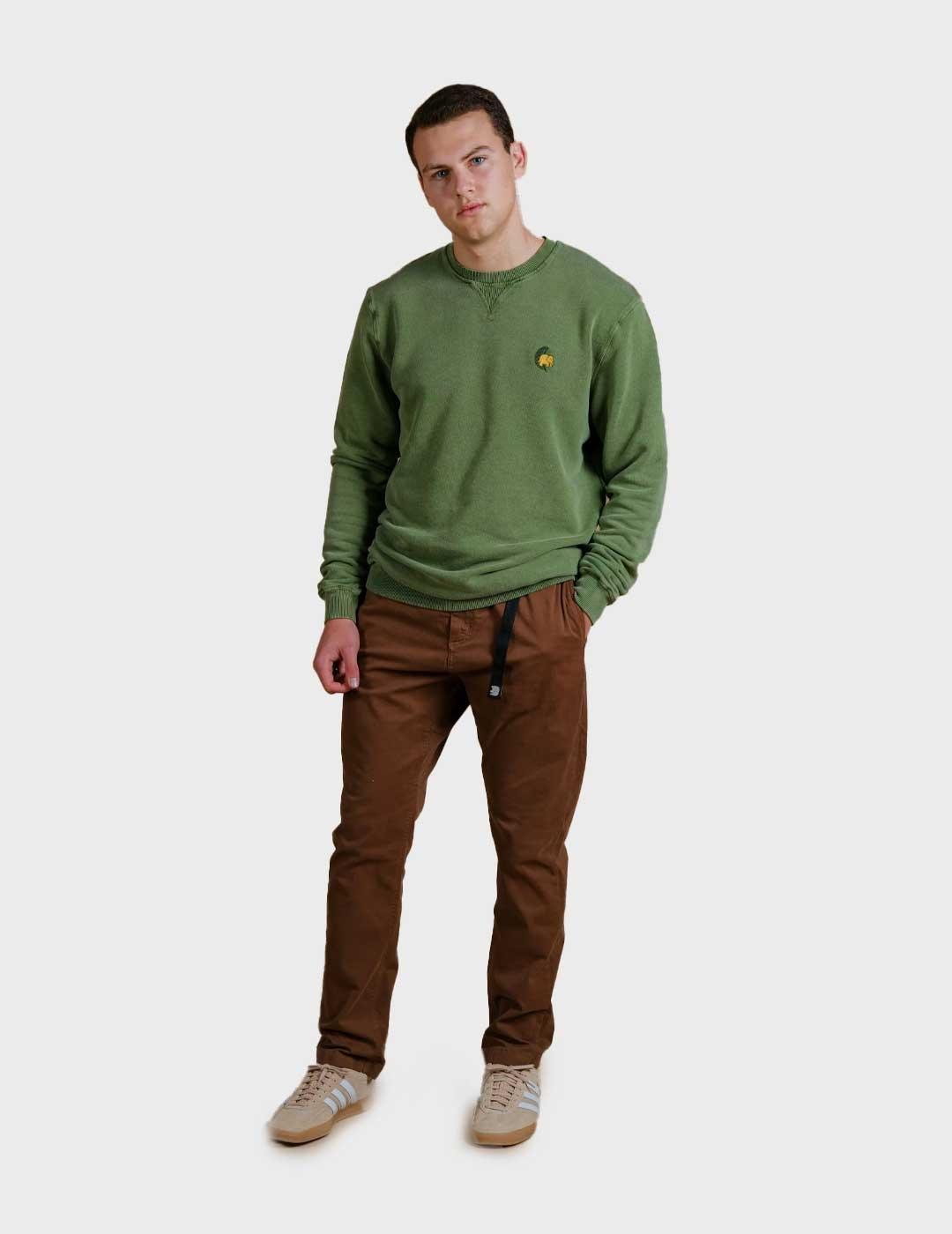 Trendsplant Palmeral sudadera verde para hombre