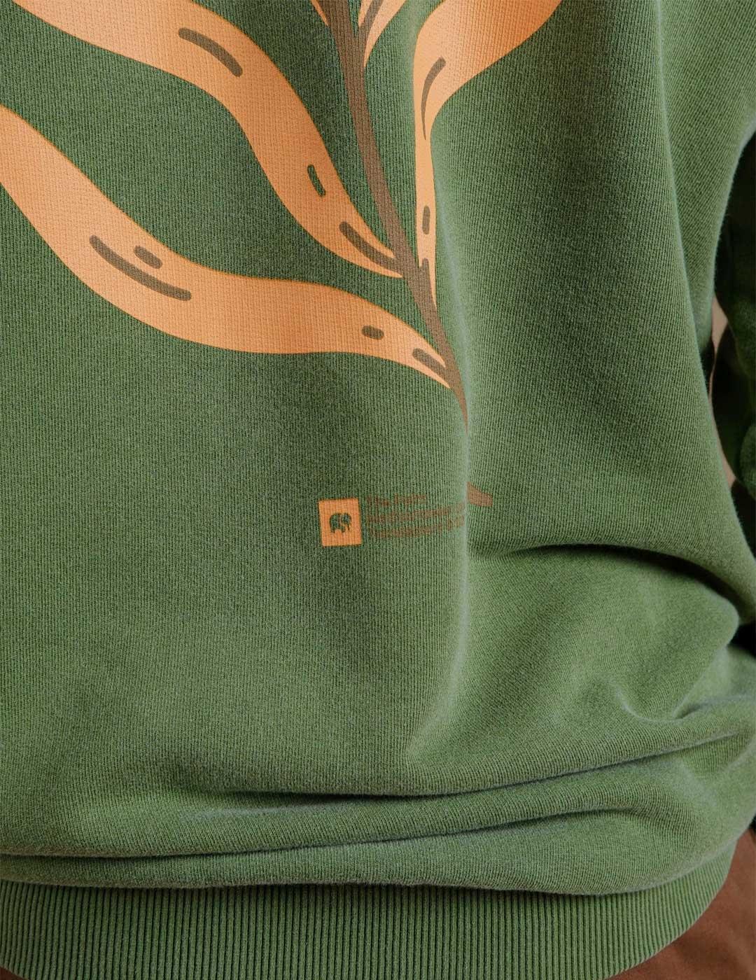 Trendsplant Palmeral sudadera verde para hombre